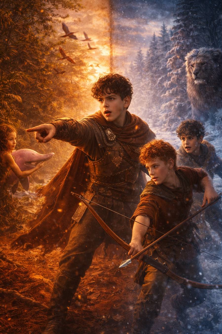 Heitor guia os irmãos em fuga pela floresta